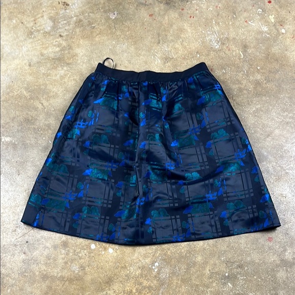 J. Crew Black and Blue Patterned A-Line Skirt
Size: 2 - Picture 1 of 6